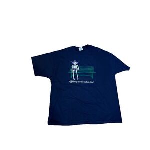 Waiting For The Perfect Man T-Shirt Large Black Funny Womens‎ Shirt Skeleton 2XL